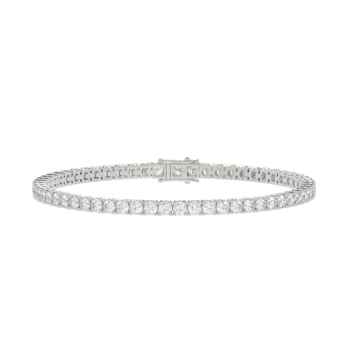 7 CTW Tennis Bracelet Basket 4-Prong  – 14K Gold