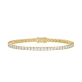 7 CTW Tennis Bracelet Basket 4-Prong  – 14K Gold