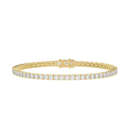 7 CTW Tennis Bracelet Basket 4-Prong  – 14K Gold