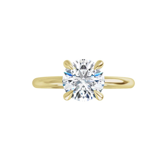 14K Yellow Gold 1.00 CT Natural Diamond Engagement Ring  | Diamond Included |