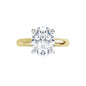 14K Two-Tone 2.00 CT Oval Lab-Grown Diamond Solitaire Engagement Ring