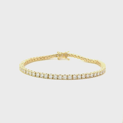 7 CTW Tennis Bracelet Basket 4-Prong  – 14K Gold