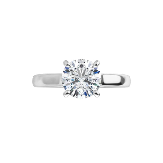1.5 CT Natural Round Brilliant Diamond Engagement Ring