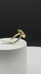 Half Moon & Oval Fancy Vivid Yellow Lab Diamond Ring – 2.01 CT – Ready to Ship