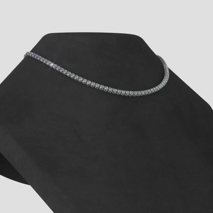 14K White Gold 5 CTW Lab-Grown Diamond Tennis Necklace – 16"