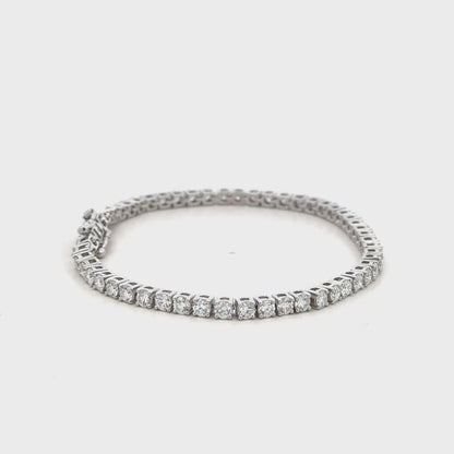 5 CTW  Tennis Bracelet Basket 4-Prong – 14K Gold