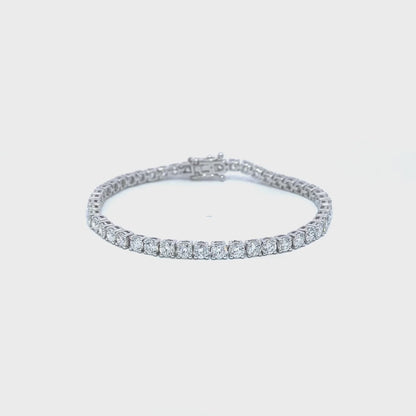 7 CTW Tennis Bracelet Basket 4-Prong  – 14K Gold