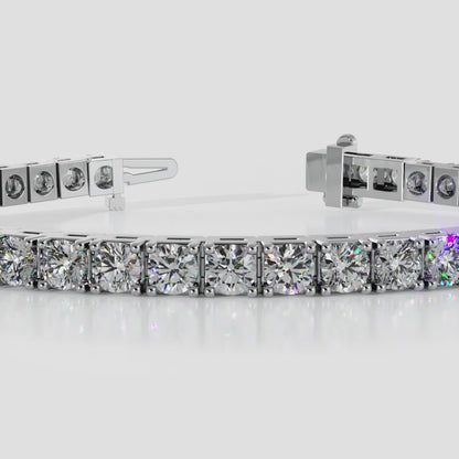 14K White Gold 4 CTW  Diamond Tennis Bracelet – 7"