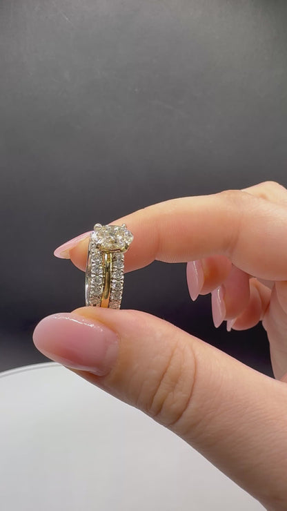 14K Yellow Gold 1.50 CT Oval Lab-Grown Diamond Solitaire Ring