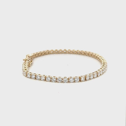 5 CTW  Tennis Bracelet Basket 4-Prong – 14K Gold